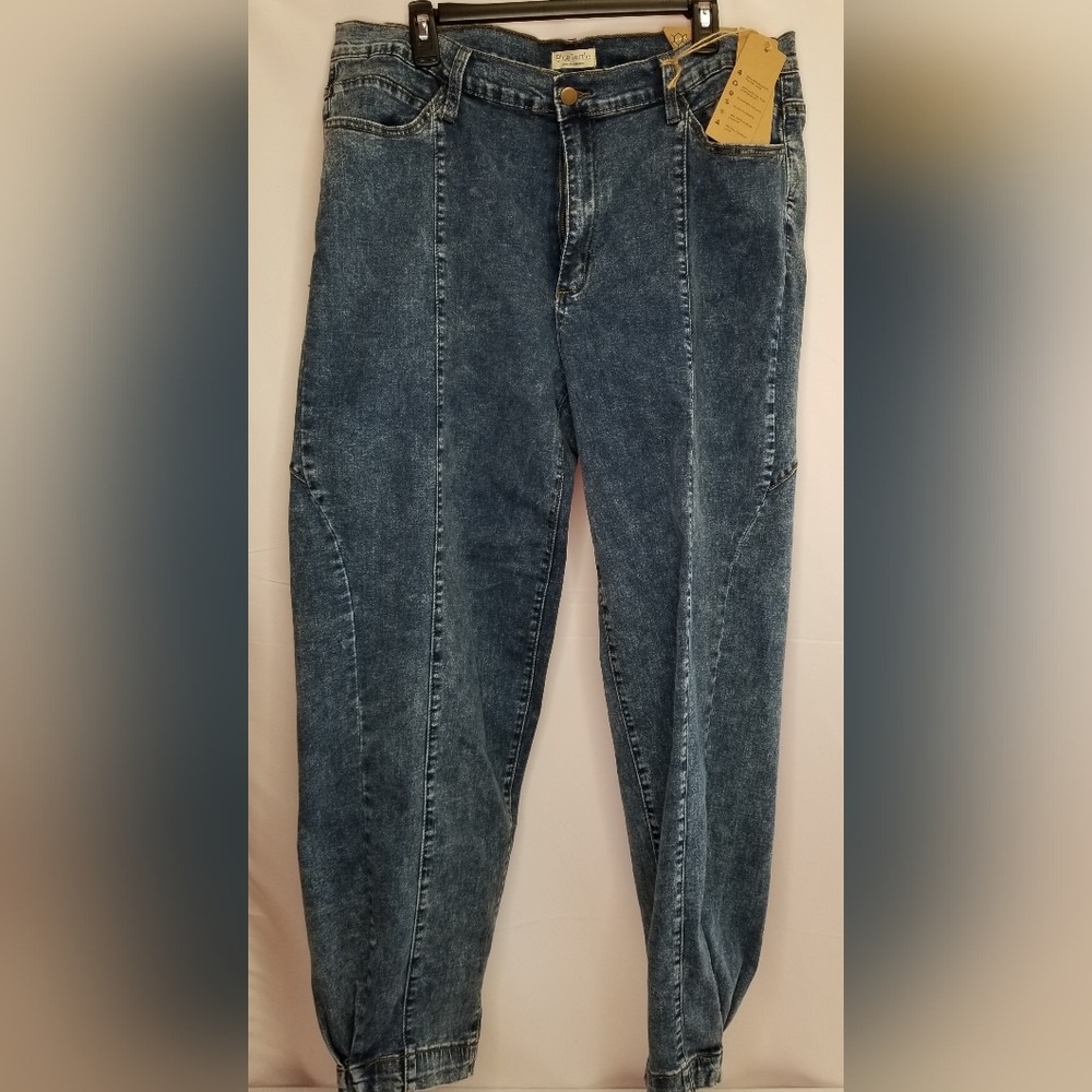 BLUE TURTLE  |  Medium Blue High Waist Denim Jeans (Size: 18)